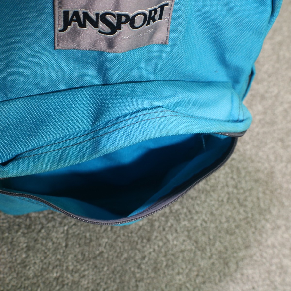 Vintage 90s JanSport Backpack Made in USA Blue Bag School Travel