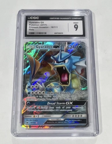 Pokémon Gyarados GX 18/111 Crimson Invasion Holo Ultra Rare TCG CGC 9 Card