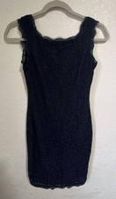 Adrianna Papell Lace Sheath Dress Size US 2 Navy Blue