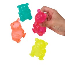 Fun Express Bright Colors Gummy Bear Squish Toys Assortment - 2 1/2", 12 Pieces