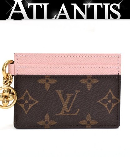 Louis Vuitton Card Case Porte-Cartes LV Charm Monogram Rose Ballerine M82739
