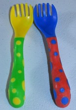 Nuby Fun Feeding Forks for Toddlers ergonomic Handles BPA- FREE
