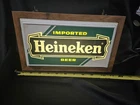 Vtg Heineken Beer Lighted Sign For Man Cave Bar Hanging Display Vintage (WORKS)