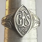 Vintage “Girls Friendly Society” Ring 925 Sterling Silver Sz 7.75