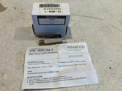 Kenwood YK-88CN-1 8830kHz CW Narrow Crystal Filter Box Manual