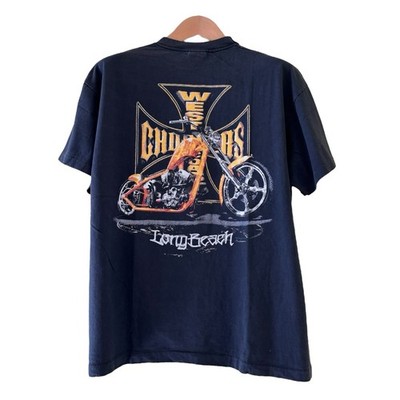 Vintage West Coast Choppers Shirt Orange Chopper REPRINT XL