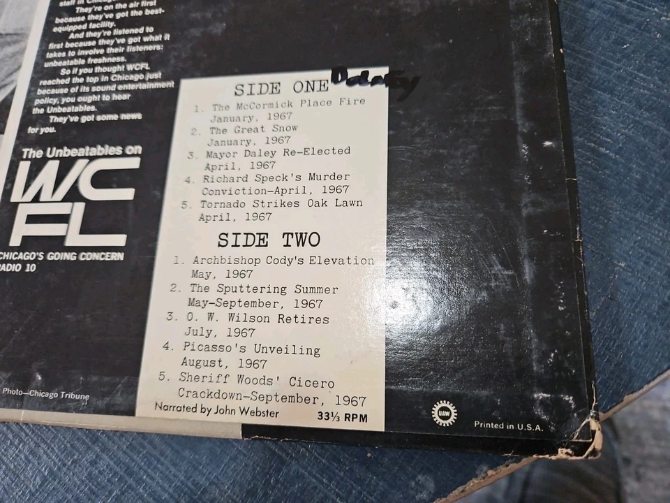 RARE So What Else Was News in 1967 WCFL Radio 10 Chicago LP XCTV 127109 VG Foto 4 de 4