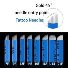 Microblading Needles,Flex Nano brow Blades, SPMU Microblades CF/U Tattoo Manual