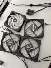 Lot of 4 MSI 120MM 12V ANTI-VIBRATION RGB CAS...