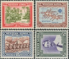 Samoa 1939 SG195-198 Scene Map Dancing Stevenson set MNH