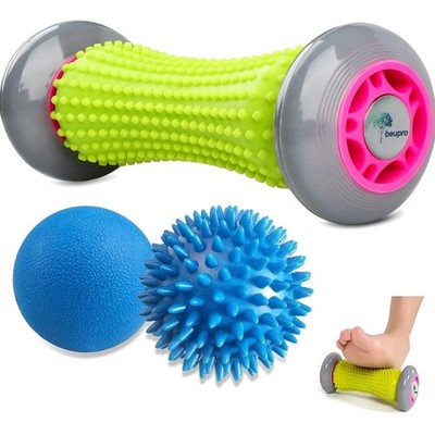 Fußmassage Roller Plantar Fasciitis Set Massageball Spiky Lacrosse Schmerz