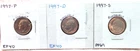 1997-P EXTRA FINE / 1997-D EXTRA FINE / 1997-S HIGH END PROOF ROOSEVELT DIMES