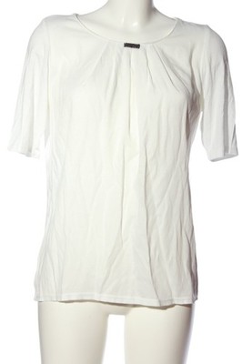 JUST WHITE Kurzarm-Bluse Damen Bluse Gr. DE 38 weiß Business-Look