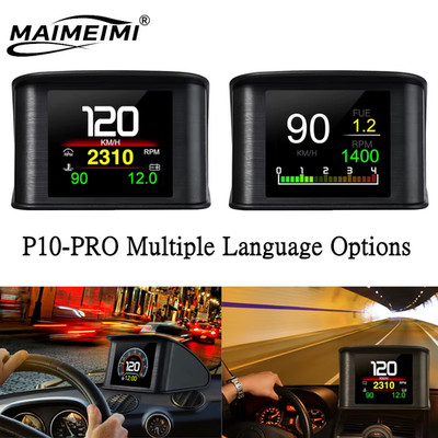 OBDII Smart Digital Meter P10 PRO OBD2 Head Up Display On Board Computer Digital