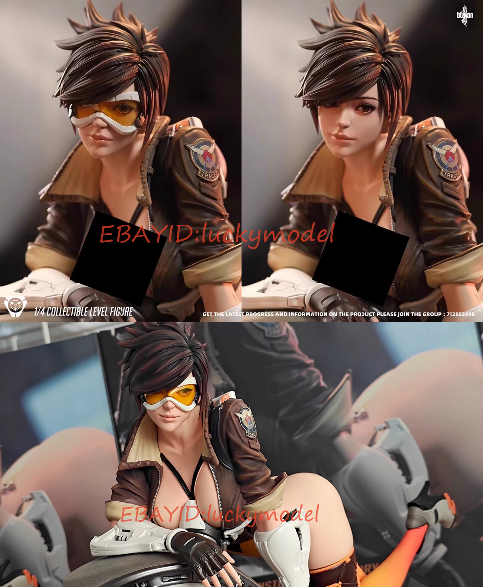 Dtalon Studio 1/4 Overwatch Tracer Collecting Resin Statue Model In Stock NEW