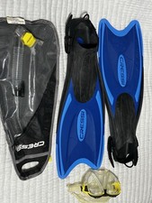 Cressi Rondine Palau Blue Water Sport Fins Snorkel Mask Complete Set