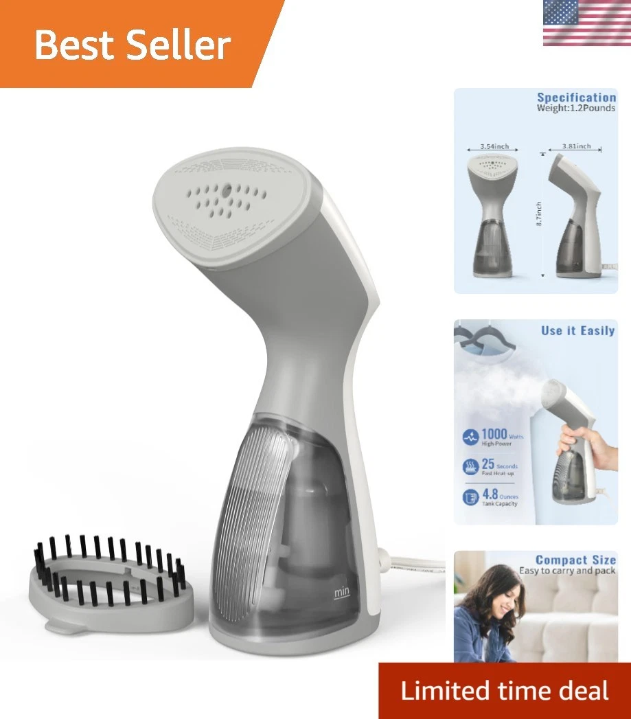 Clothes Steamer Handheld Travel Steamer Wrinkle Remover Portable Compact