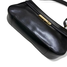 Givenchy Black Leather Small Logo Shoulder Bag Women