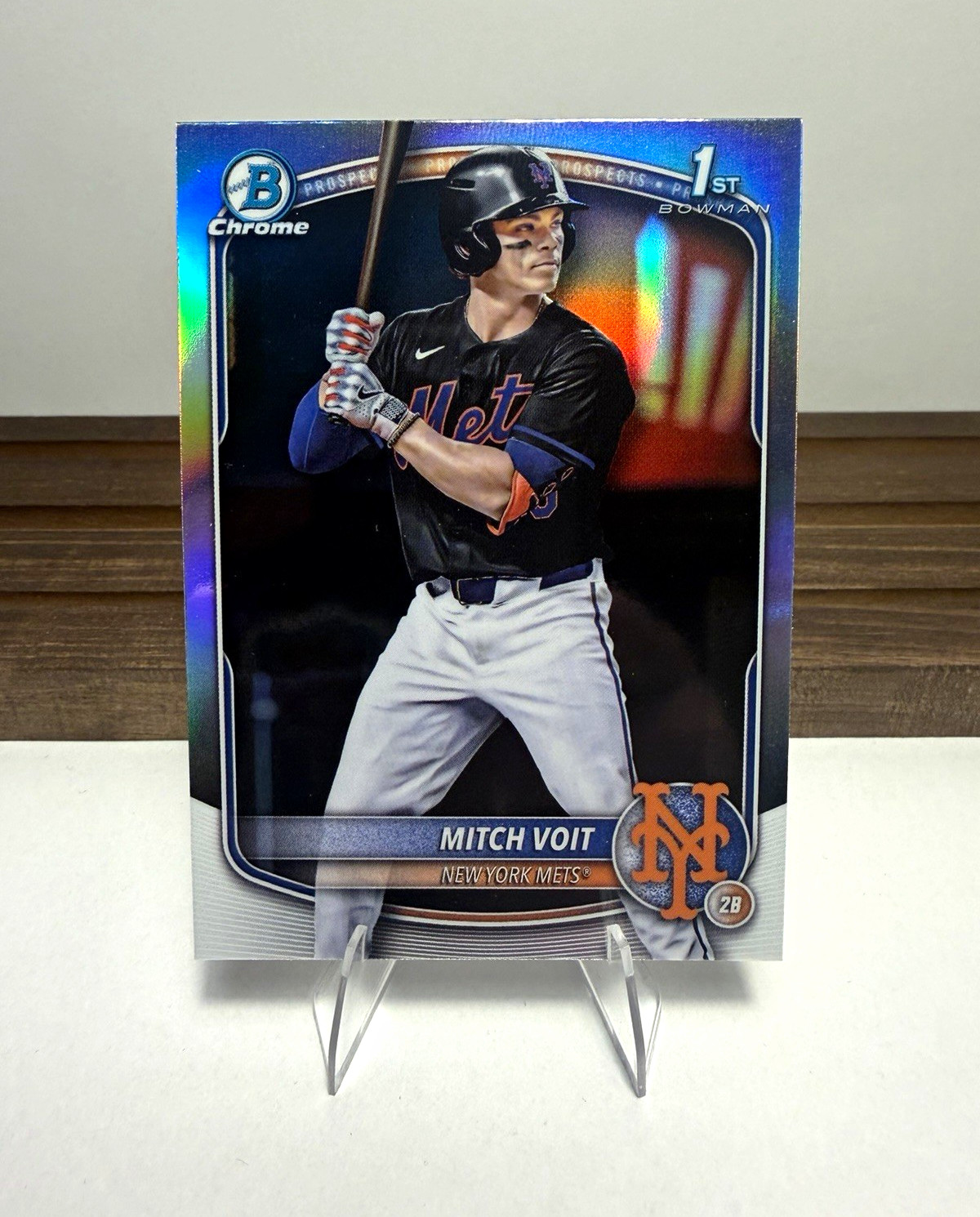 2025 Bowman Chrome Draft Mitch Voit 1st Bowman Silver Rookie #BDC-71 Mets RC