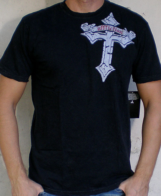Affliction DESTRUCTION Men's Biker T-Shirt with Skull NEW - A945