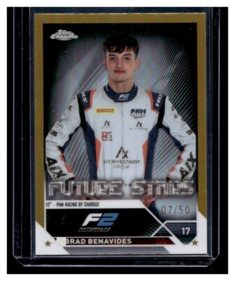 2023 Topps Chrome F1 #89 Brad Benavides Gold 07 /50 F2
