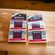 Blank SONY HF High Fidelity Normal Bias Audio Cassette Tapes 90 Minute set of 4