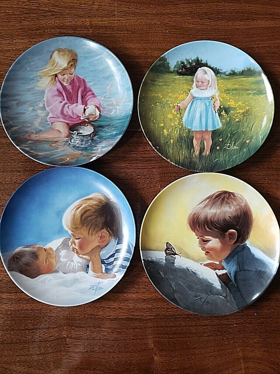 Special Moments Plate Collection By Donald Zolan #1-4 w/COA