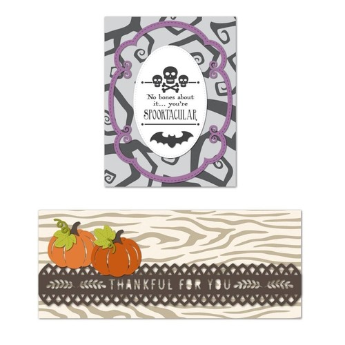Juego de estampillas, troqueles y plantillas de Halloween/otoño Diamond Press nuevo 790007 - Imagen 2 de 6