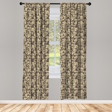 Image of Camo Curtains 2 Panel Set Camouflage Repeat