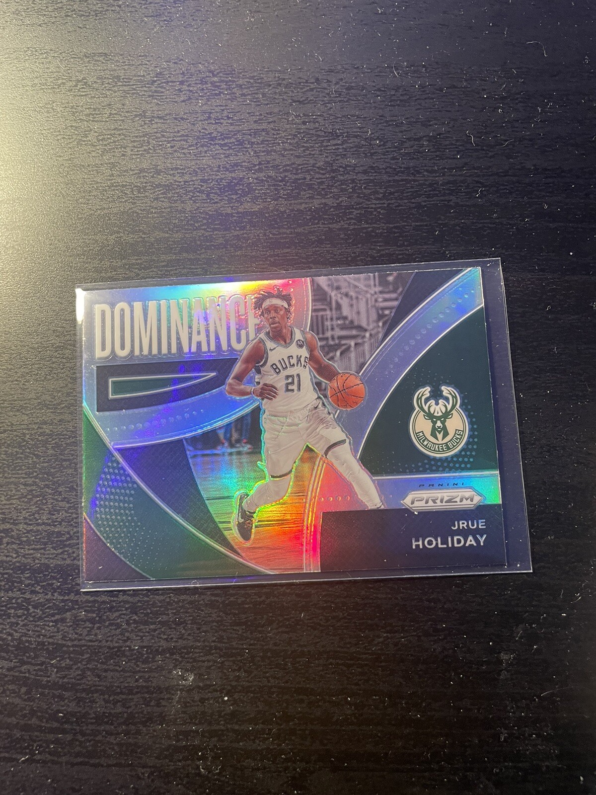 2021-22 Panini Prizm Jrue Holiday #19 Dominance Silver Prizm Milwaukee Bucks