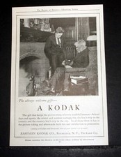 1914 OLD MAGAZINE PRINT AD, AN EASTMAN KODAK CAMERA, THE ALWAYS WELCOME GIFT 