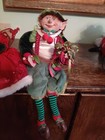 Set Christmas Boy Elf, Christmas Fairy 2008 Shelf Sitter Holiday Figurines  — photo 3