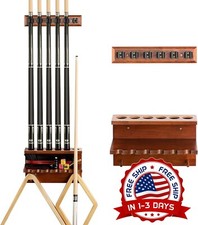 Soporte Para Palos De Piscina De Tacos De Billar Para 6 Tacos Y Accesorios Mesa.