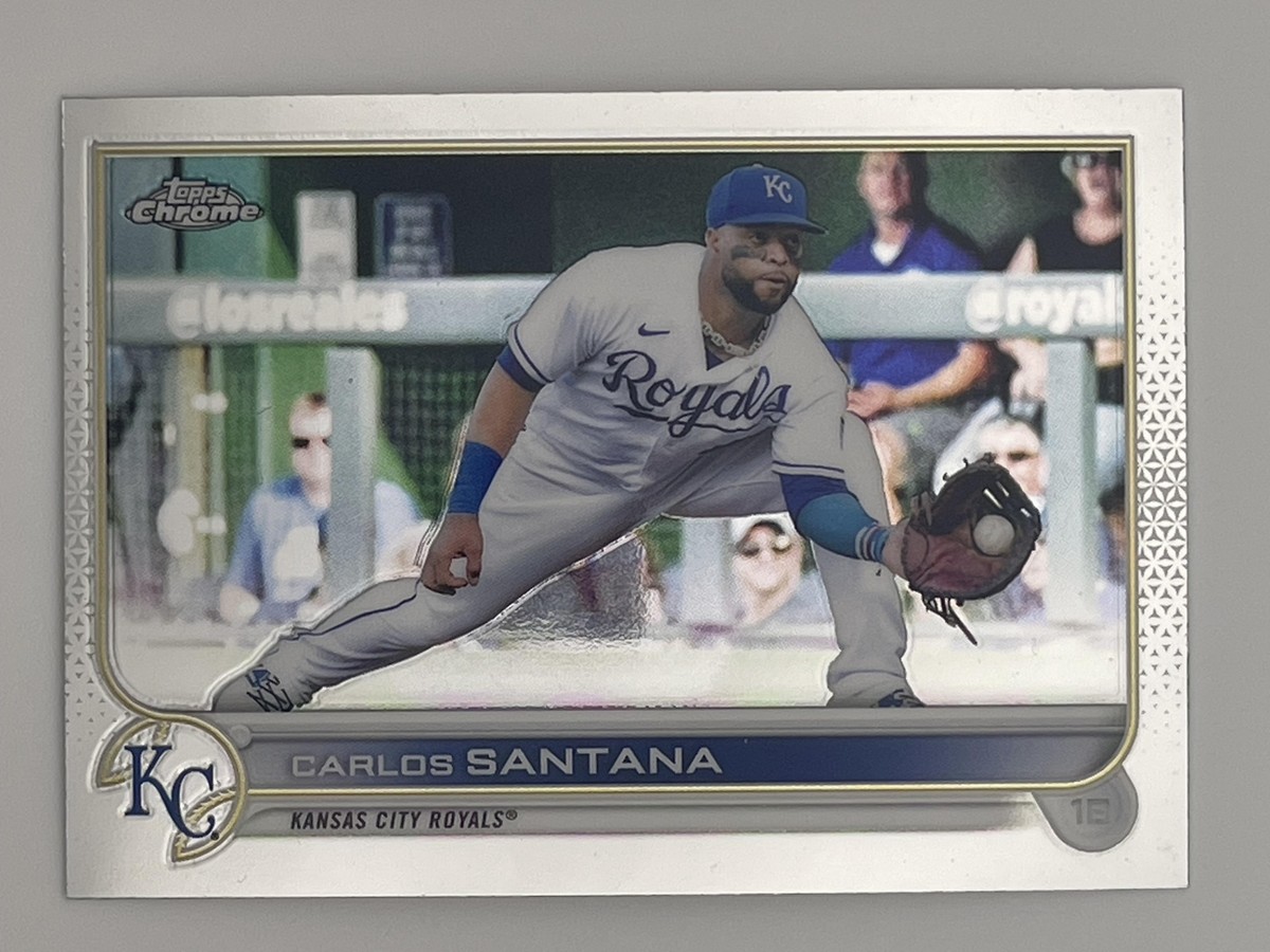 2022 Topps Chrome Carlos Santana #143 Kansas City Royals Baseball