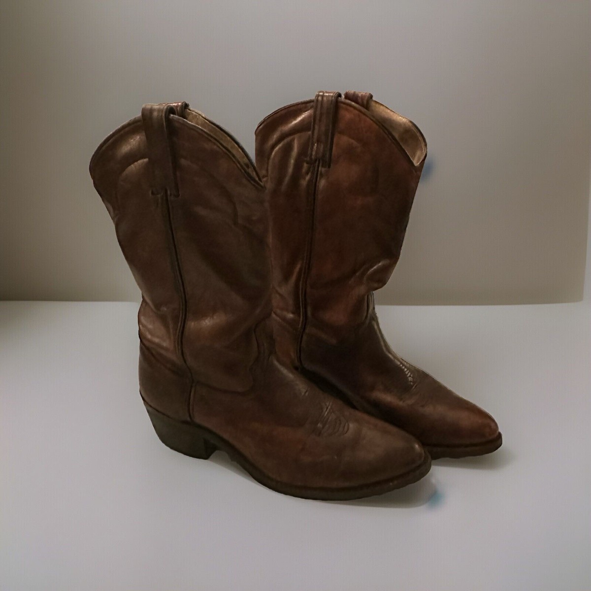 Cowboy Work Boots Brown Leather Oil/Chemical Resistant Mens  display picture 1