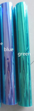 30x95cm 11.8"x 37.4" Roll Holographic Iridescent Transparent GREEN Vinyl Fabric