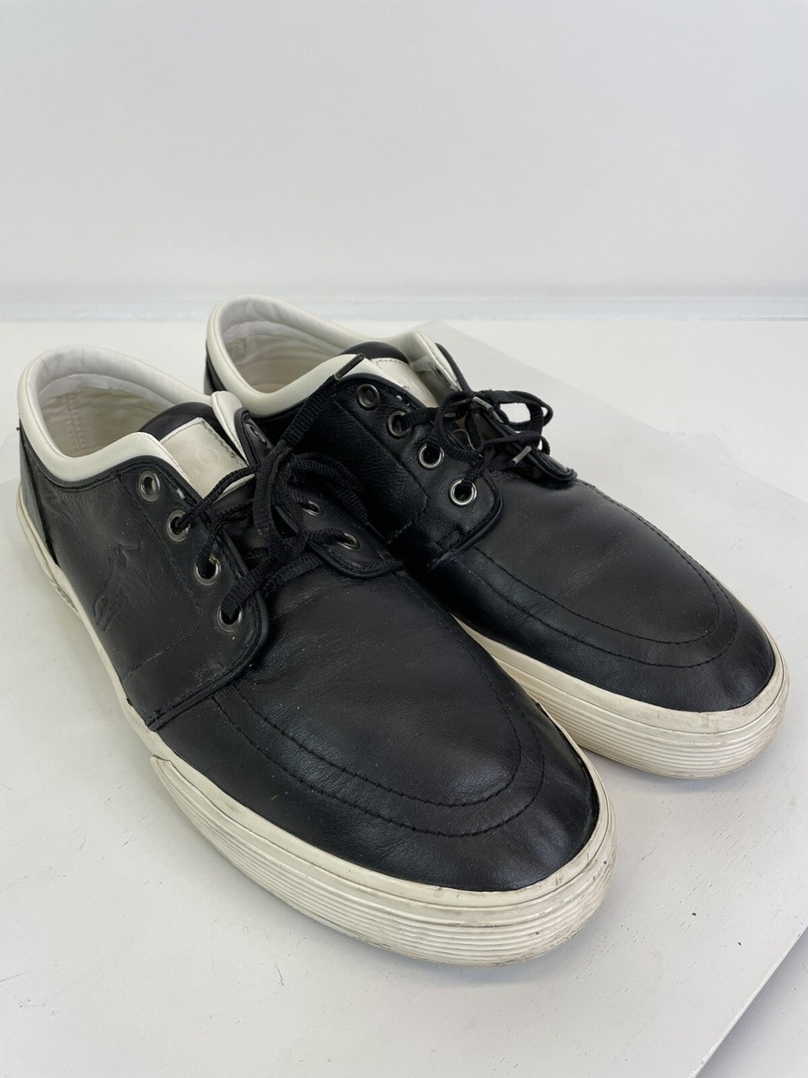 Polo Ralph Lauren Men's Leather Shoes Faxon Low White US Size 10D