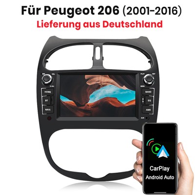 7'' Car Radio Für PEUGEOT 206 206CC 206SW 2001-2016 Android Autoradio DAB CarPlay