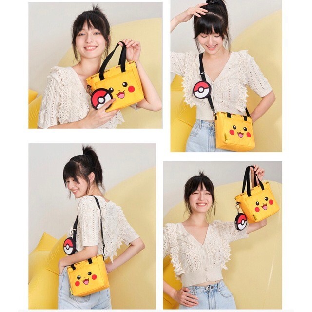 LeSportsac Pokemon Pikachu Shoulder Bag Tote Bag Yellow New Japan