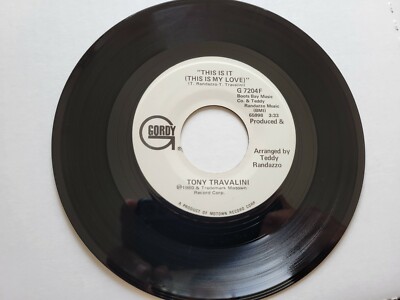 TONY TRAVLINI - This Is It (This Is My Love) 1980 MODERN SOUL 7'' Promo EX