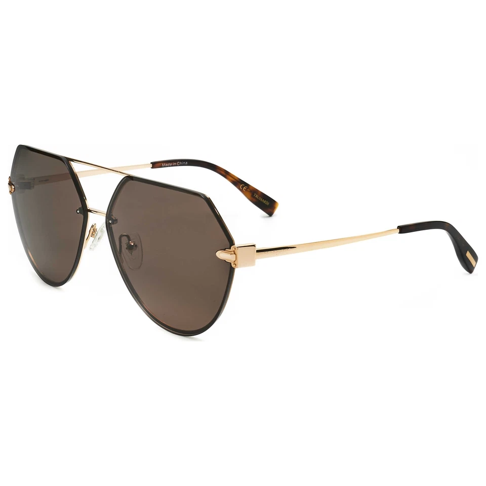 Gafas de sol Trussardi unisex 63 mm doradas STR454FL-004AS-63