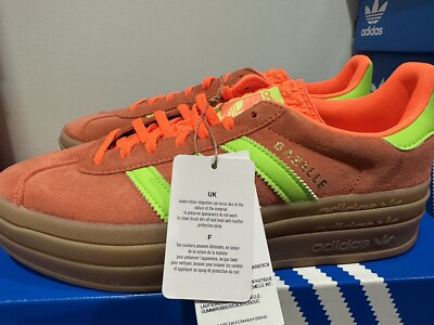 Size 8 - adidas Gazelle Bold Solar Orange Green Wdamage box | eBay