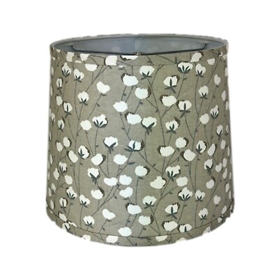 Albert Estate Ltd, Floral Cotton Boll Drum Lampshade , 14'' drum