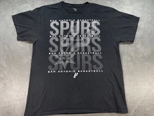 Unk Black Go Spurs Go Shirt Spellout San Antonio Basketball Large NBA Popovich 