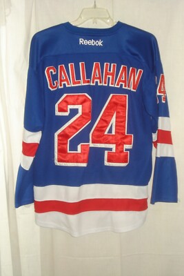 Reebok New York Rangers Callahan #24 NHL Hockey Jersey W/ Fight  
