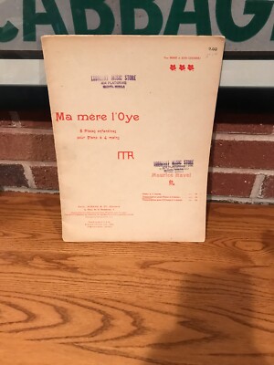 Ma mere l'Oye, score for piano 4 hands
