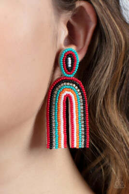 Paparazzi Earring Rainbow Remedy- Multi-Colored- Seed bead