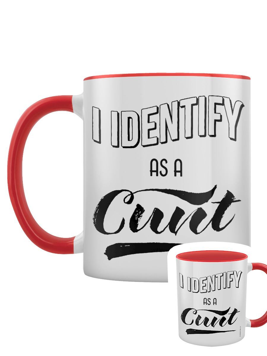 I Identify As A C*nt Red Inner 2-Tone Mug