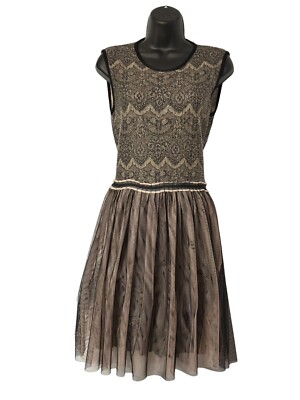 Weston Wear Anthropologie women Med lace dress Dulcie tulle pointelle  sleeveless | eBay