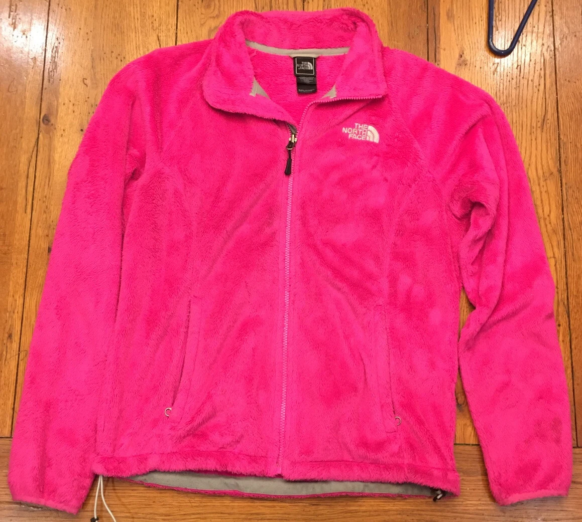 The North Face Full Zip Up Pink Fleece Jacket Woman's Size M P B-ca Ribbon